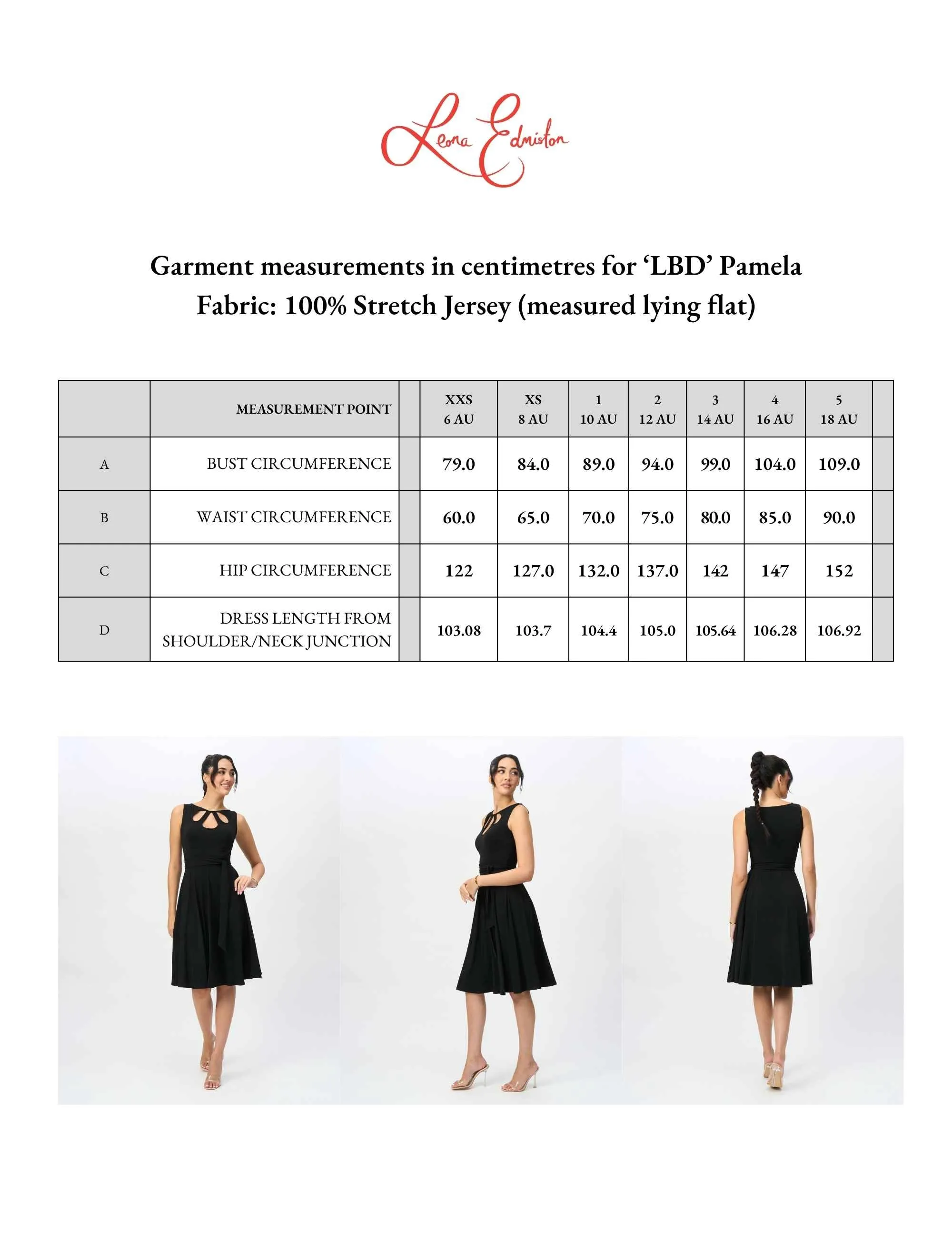 Pamela 'LBD' Black Cocktail Dress with Cutouts