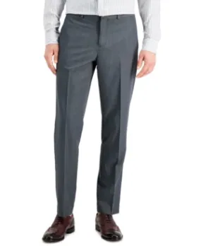 Perry Ellis Mens Modern fit Dress Pants 38 / 30 Grey Solid Stretch