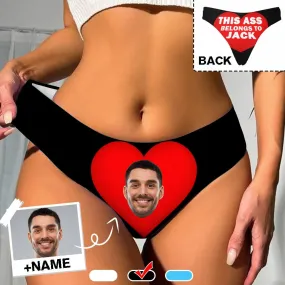 Personalized Underwear for Her Custom Face&Name Promise Women's Classic Thongs Gift for Her