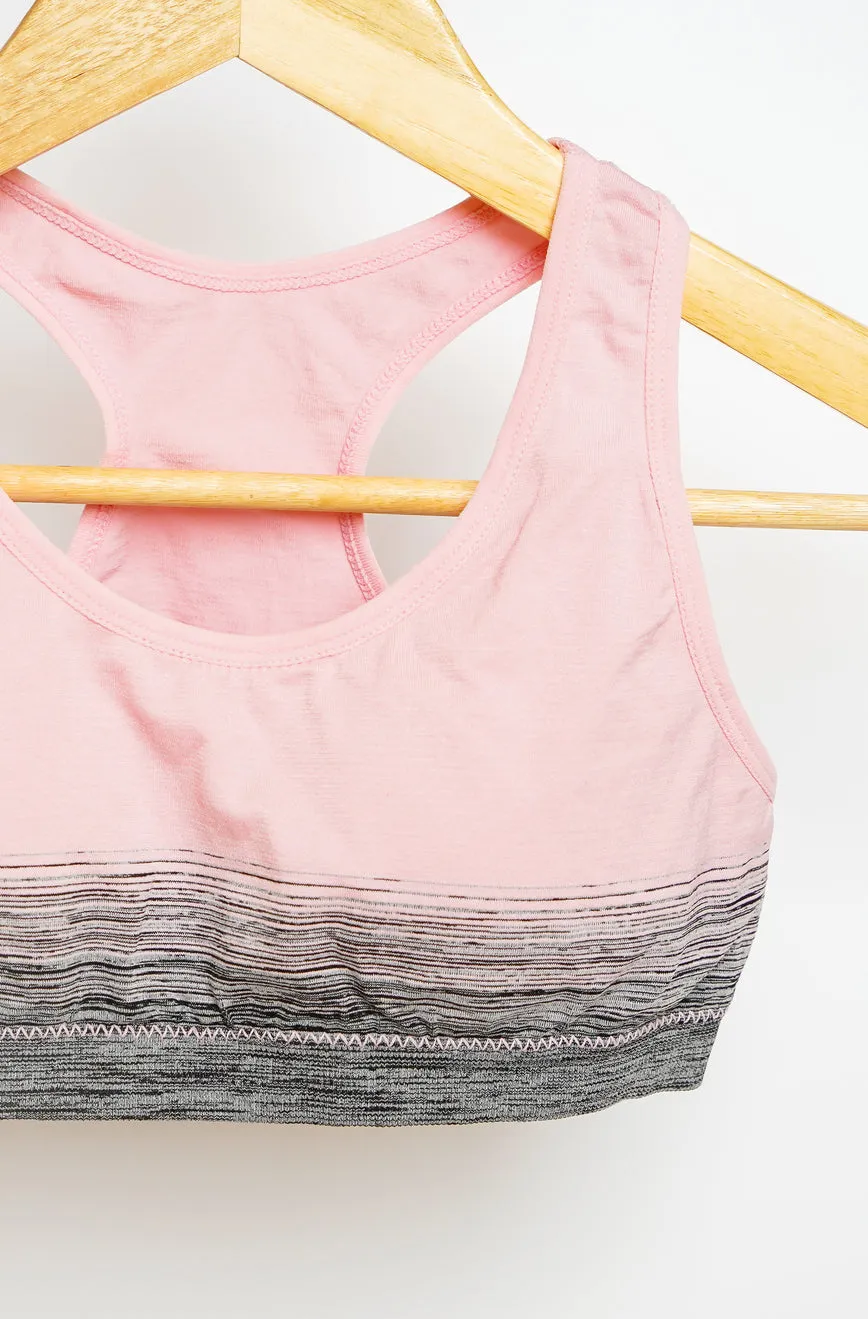 Pink and Grey Ombre Bra