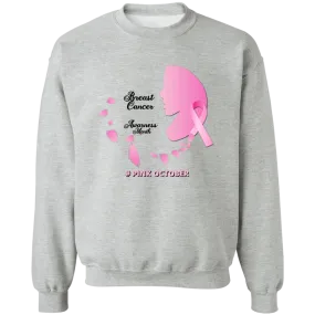 Pink Female Profile  Unisex Crewneck Pullover Sweatshirt