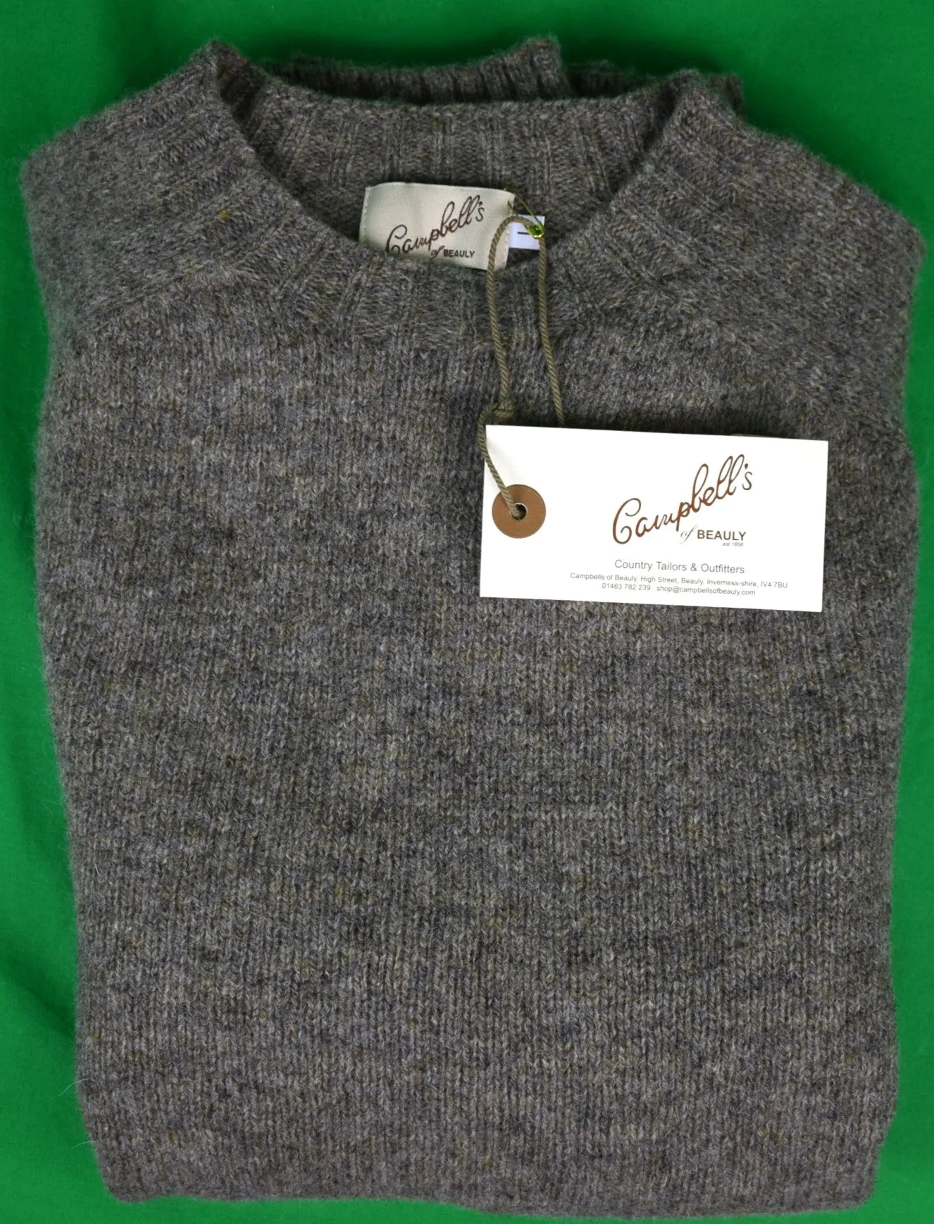 "Campbell's Of Beauly Scottish Shetland Oyster Crewneck Jumper/ Sweater" Sz L (NWT)