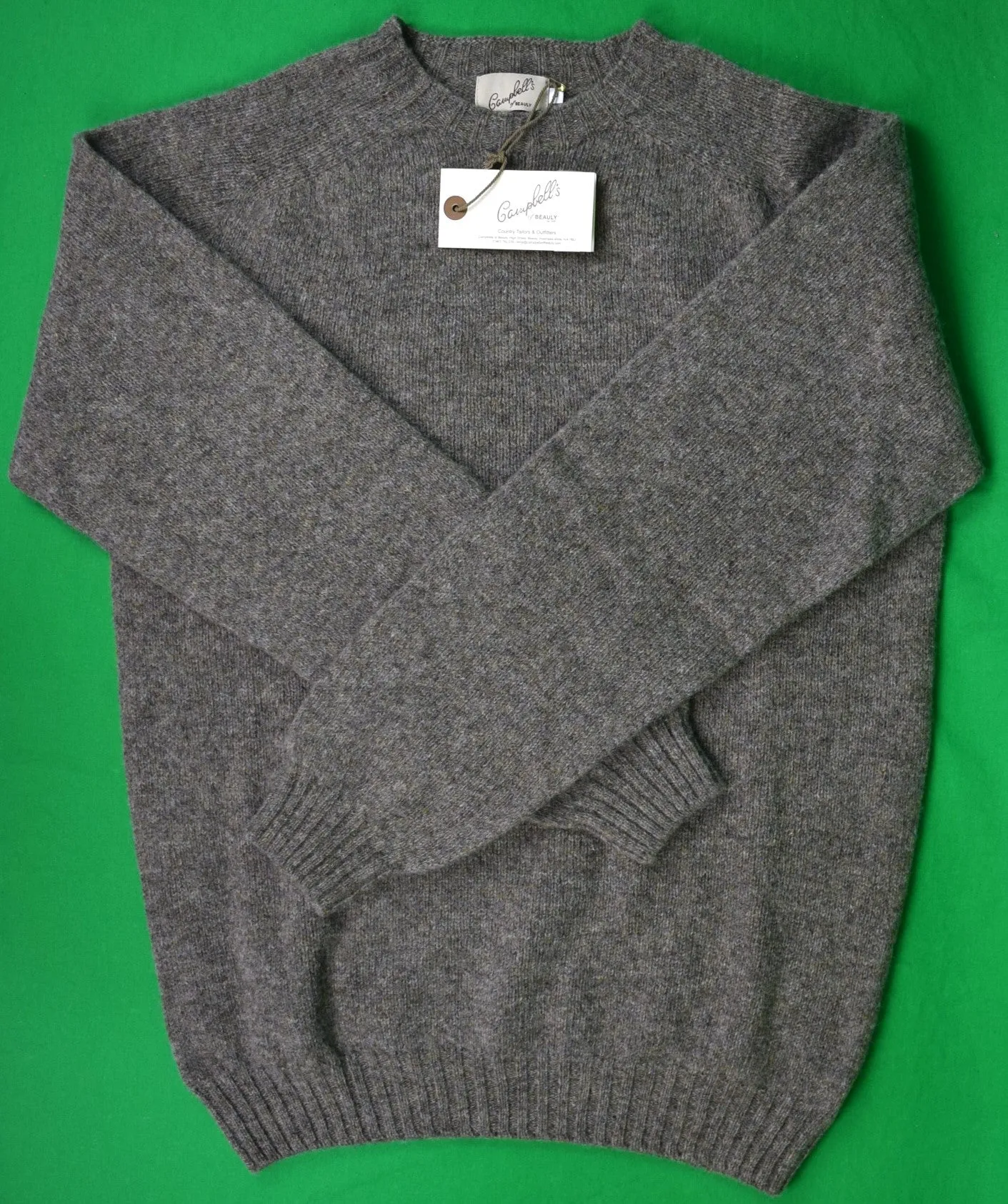 "Campbell's Of Beauly Scottish Shetland Oyster Crewneck Jumper/ Sweater" Sz L (NWT)
