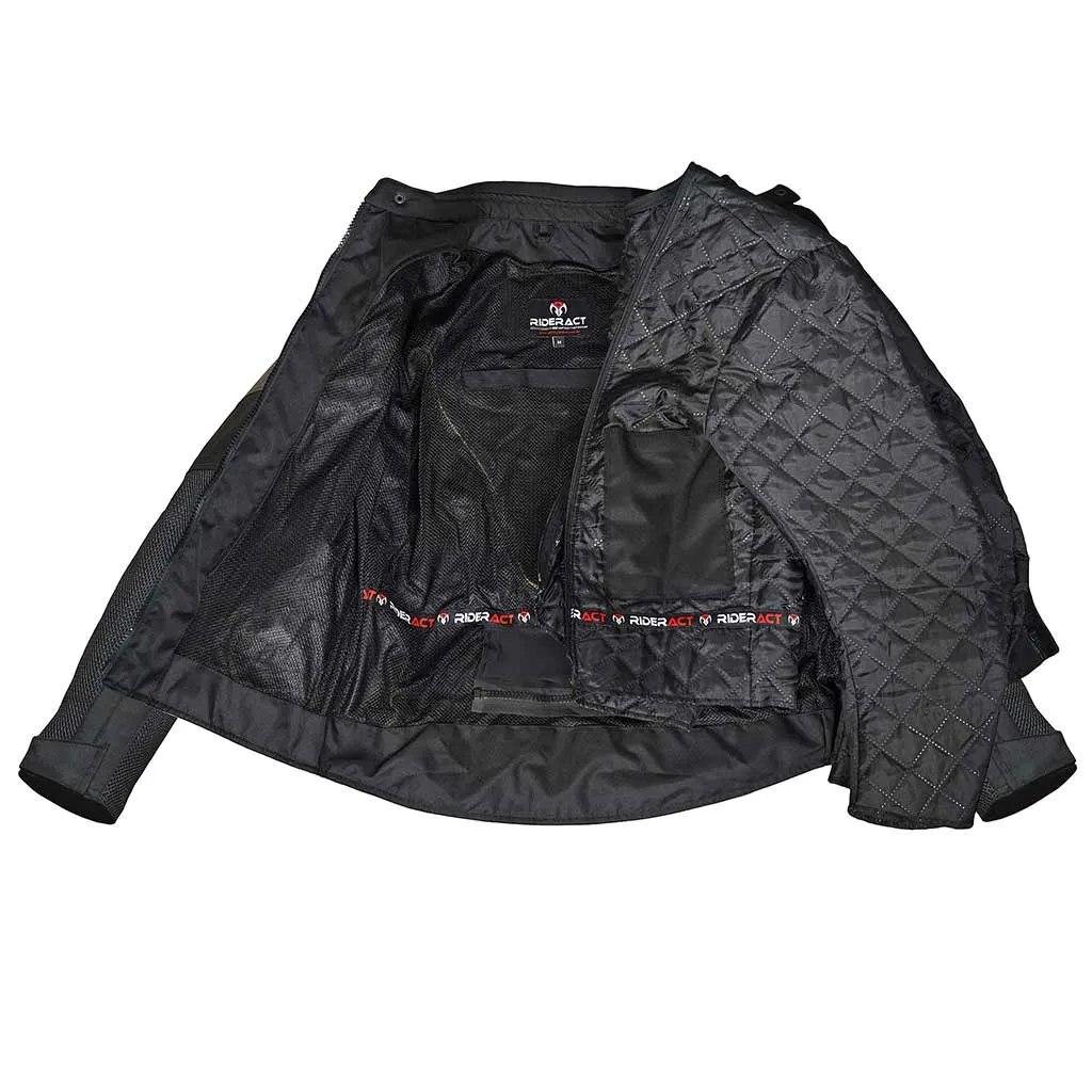 RIDERACT® Textile Motorcycle Jacket Gaze Waterproof Motorbike Jacket