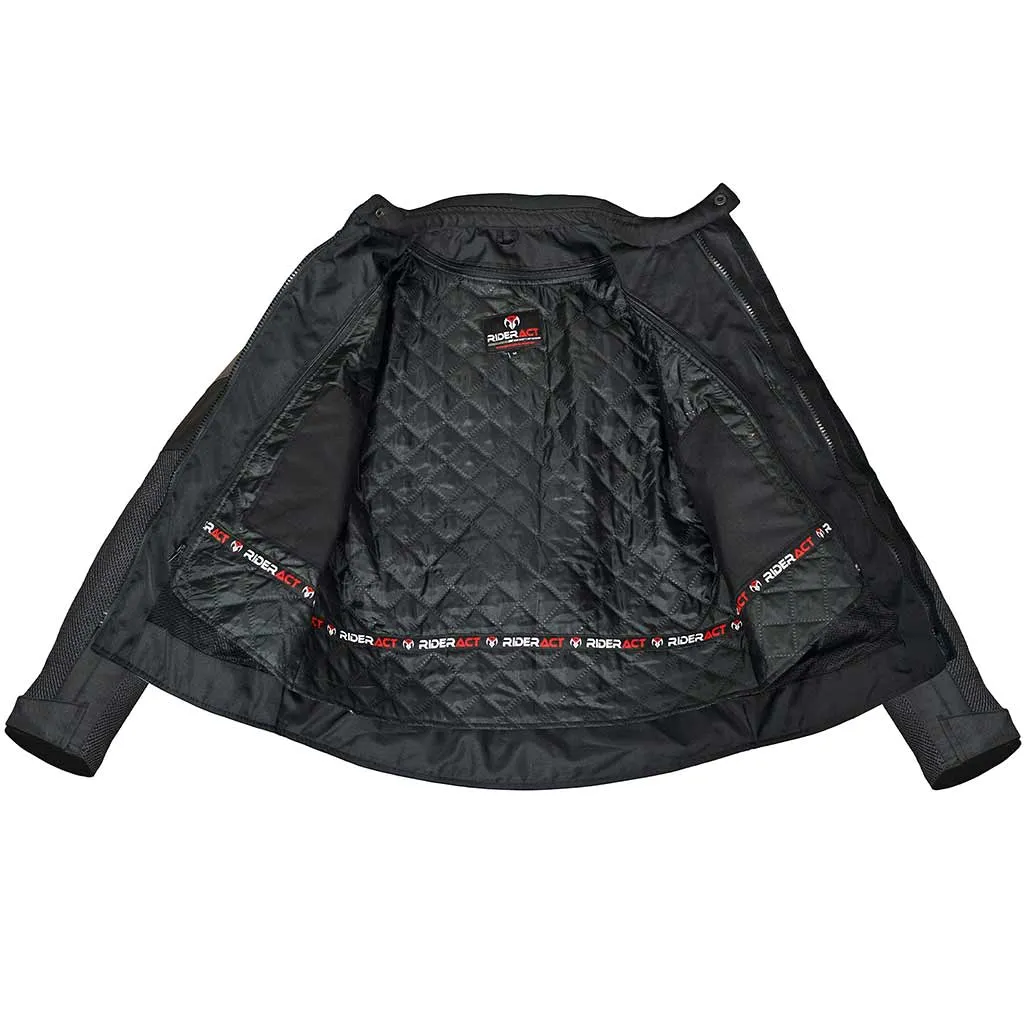 RIDERACT® Textile Motorcycle Jacket Gaze Waterproof Motorbike Jacket