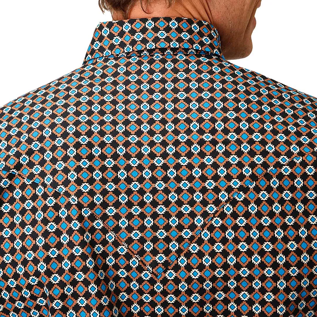Roper Men's Aztec Medallion Print Snap Shirt