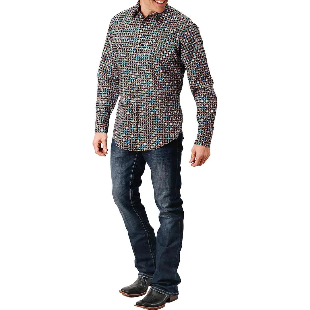 Roper Men's Aztec Medallion Print Snap Shirt