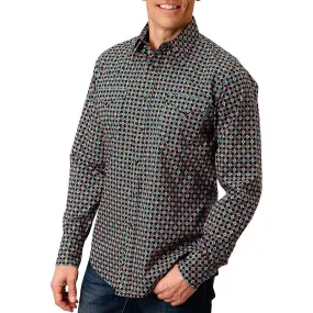 Roper Men's Aztec Medallion Print Snap Shirt