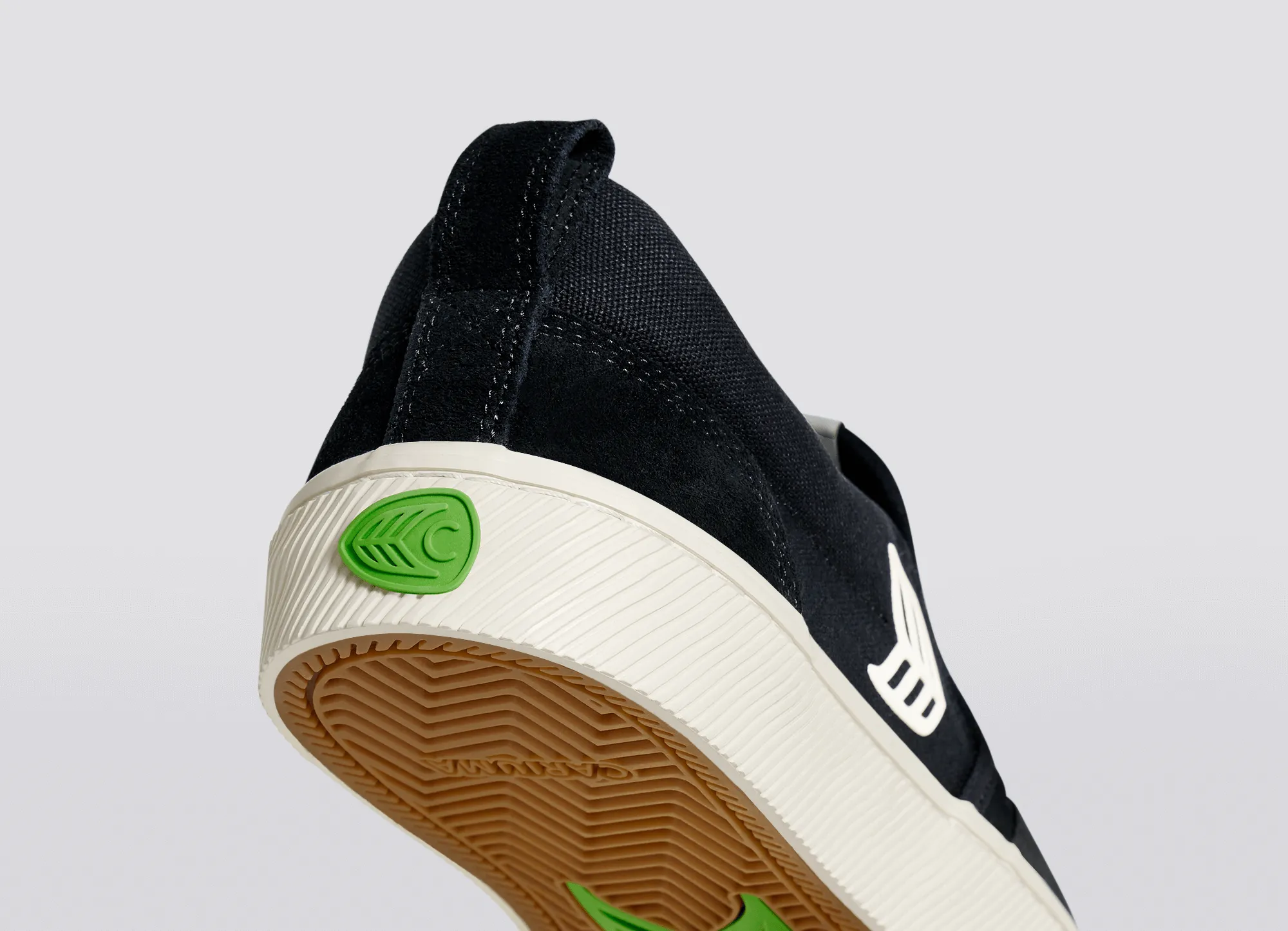 SLIP-ON PRO Black Suede and Canvas Ivory Logo Sneaker Women