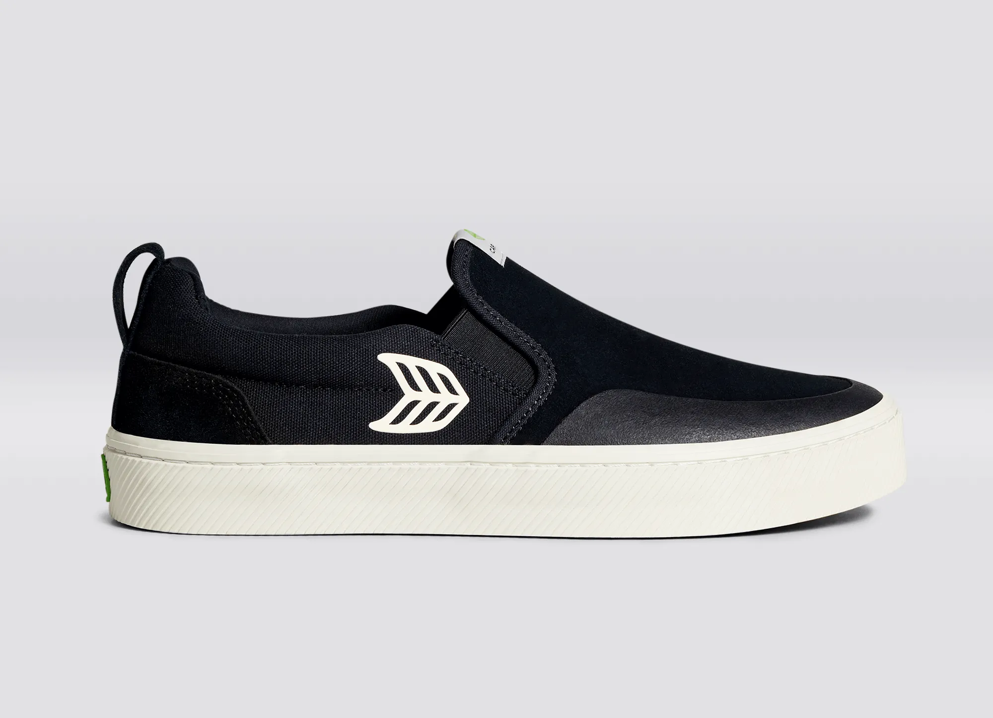 SLIP-ON PRO Black Suede and Canvas Ivory Logo Sneaker Women