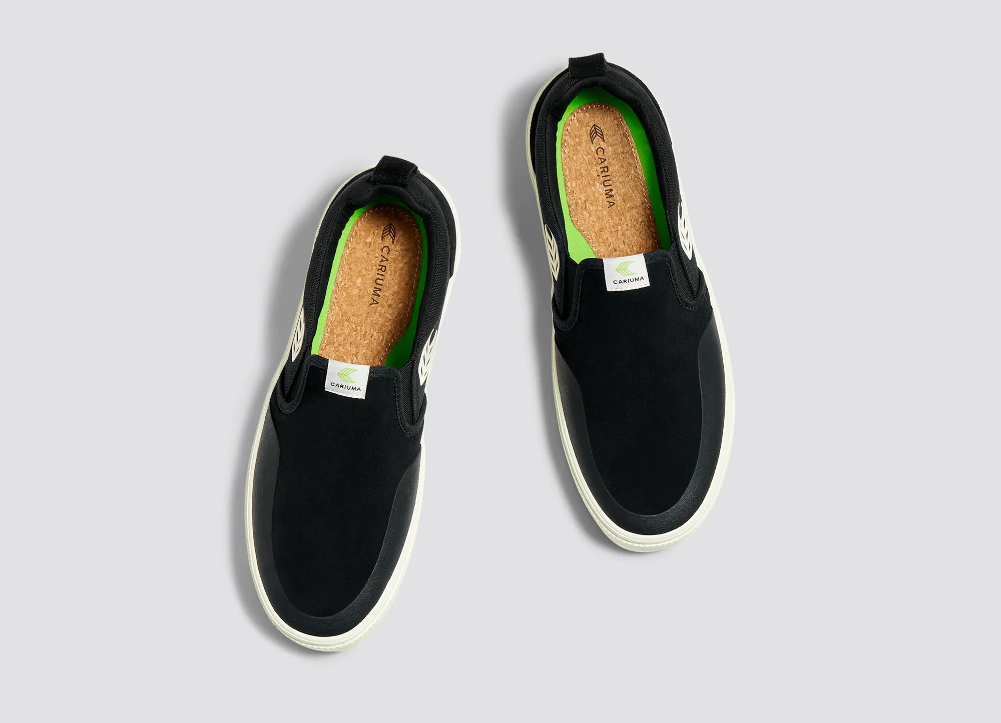SLIP-ON PRO Black Suede and Canvas Ivory Logo Sneaker Women