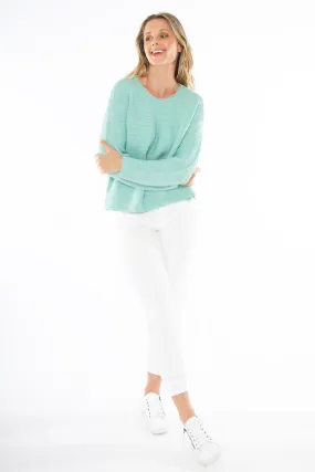 Slub Rib Pullover - Seafoam - JUMP
