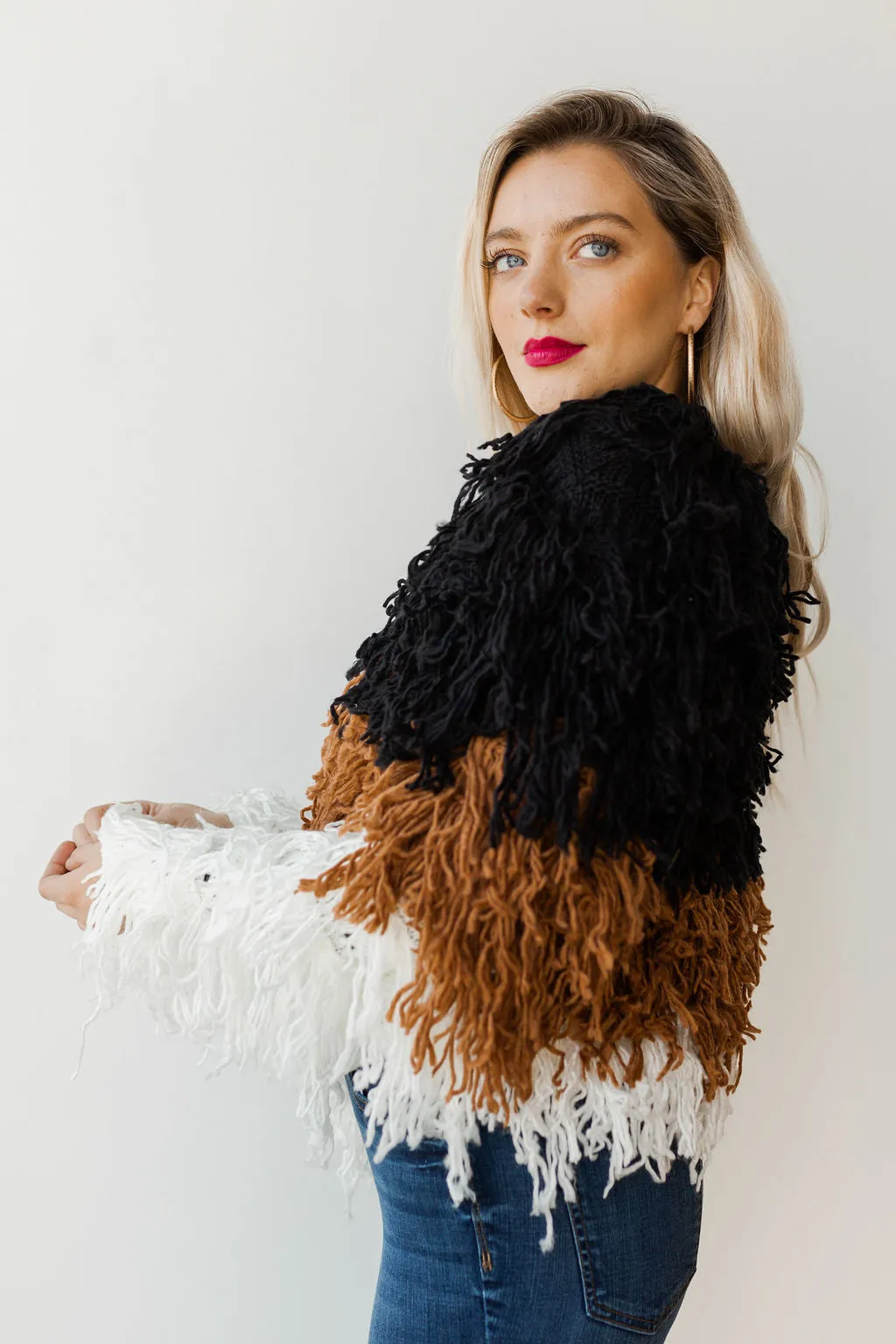snow down shag jacket