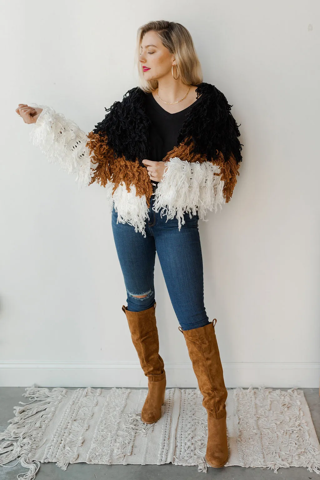 snow down shag jacket