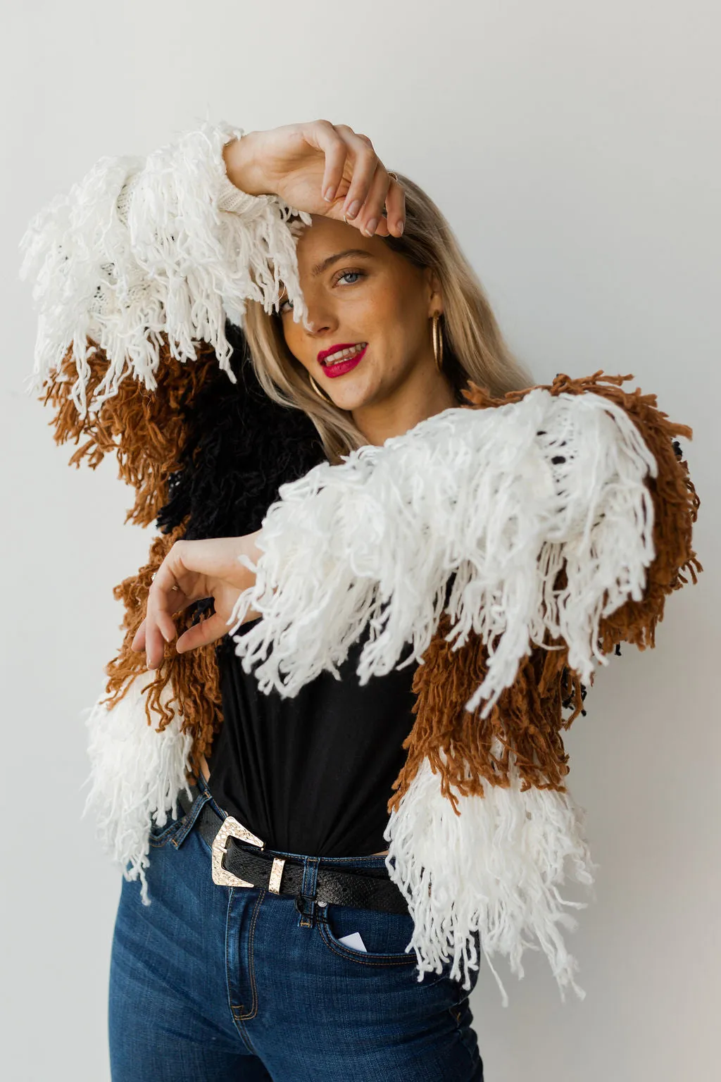 snow down shag jacket