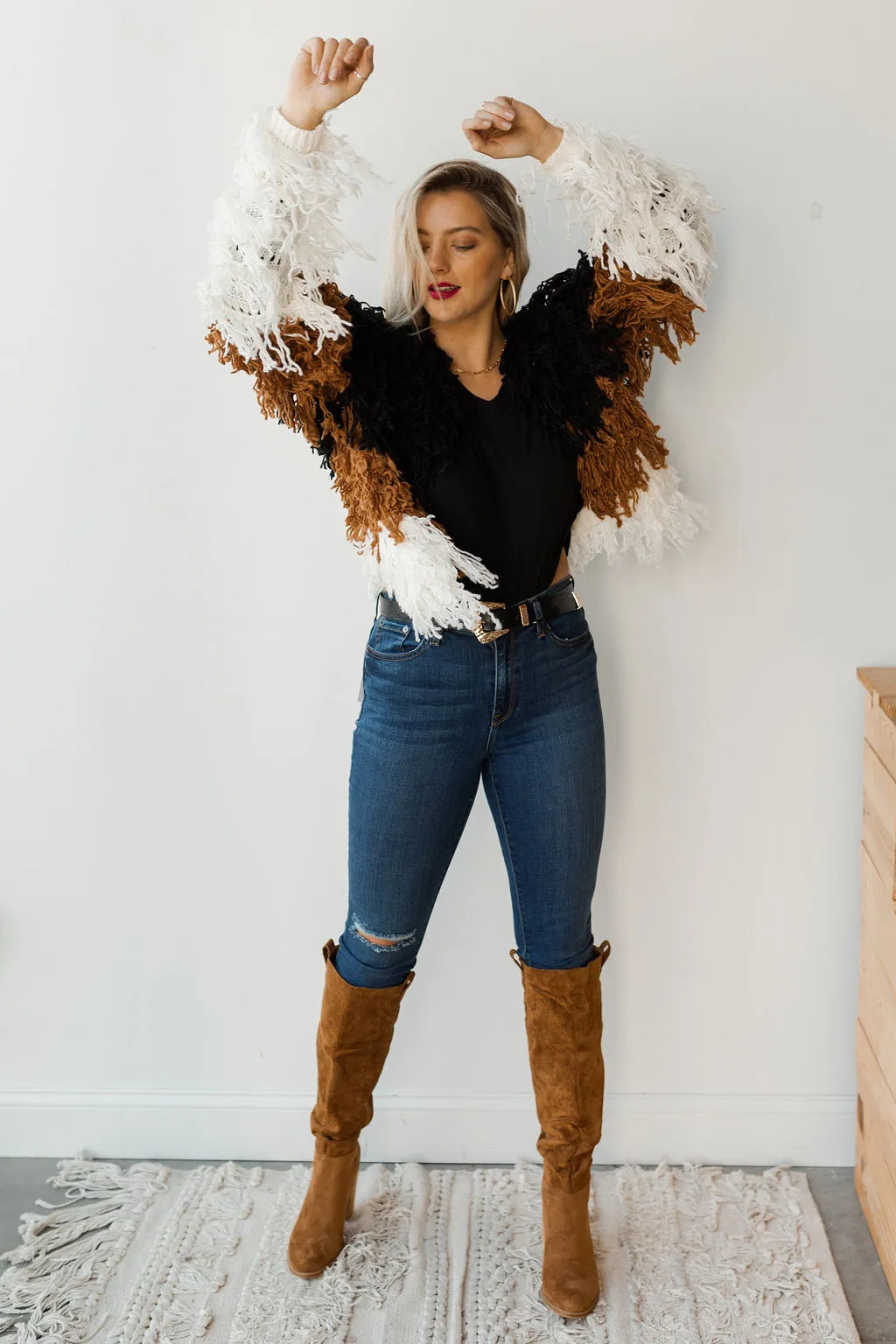 snow down shag jacket