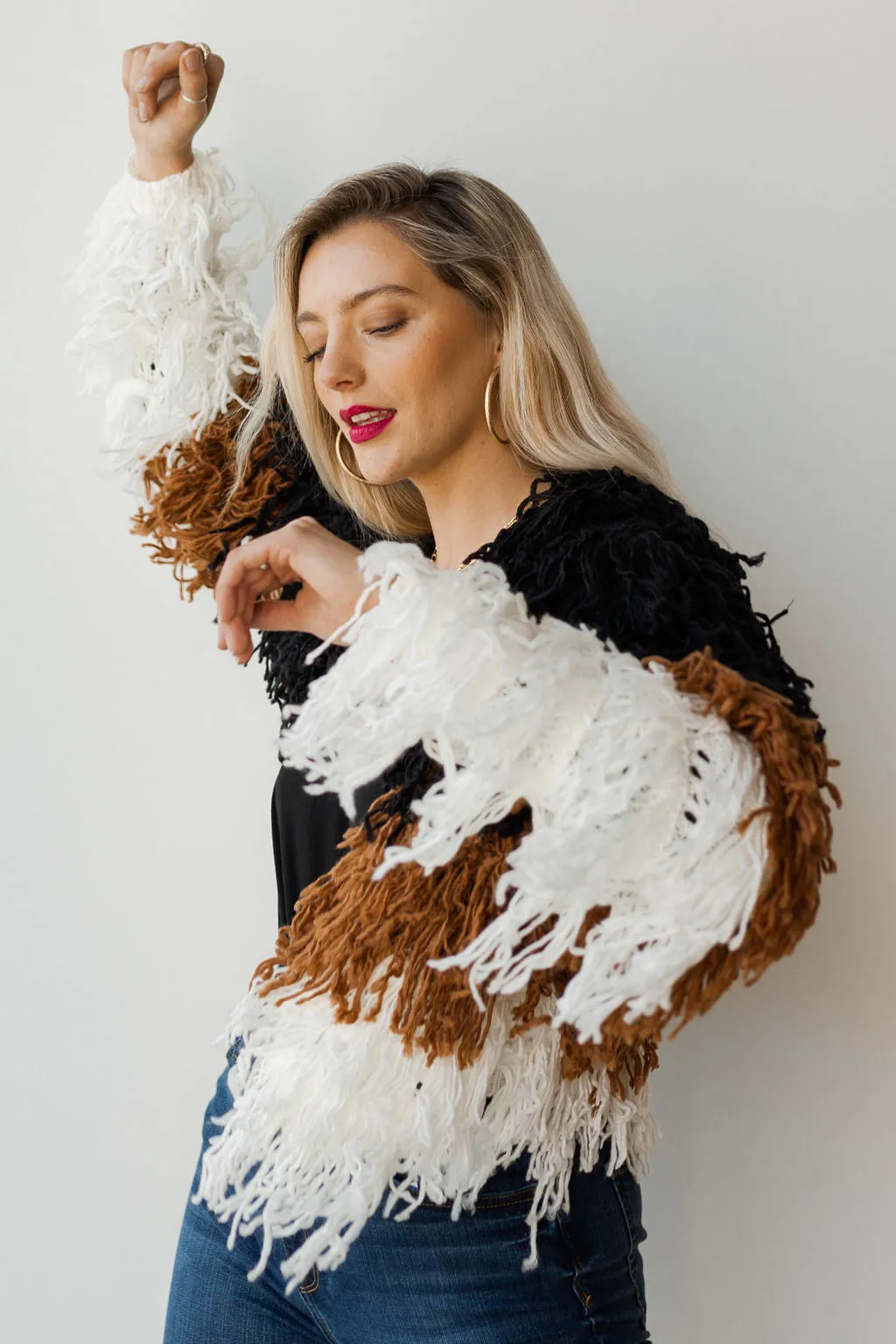 snow down shag jacket