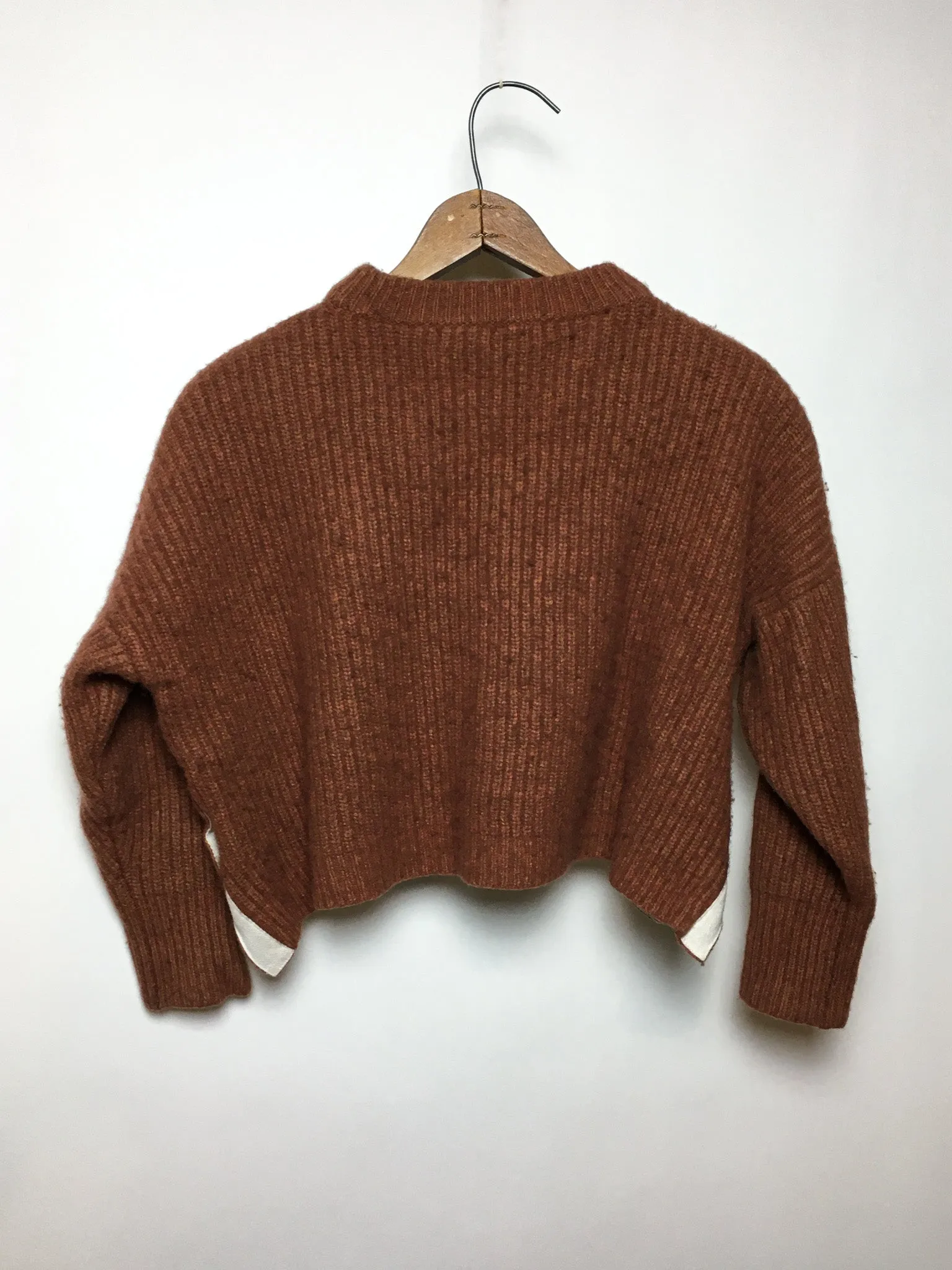 Spice Cropped Side Button Sweater