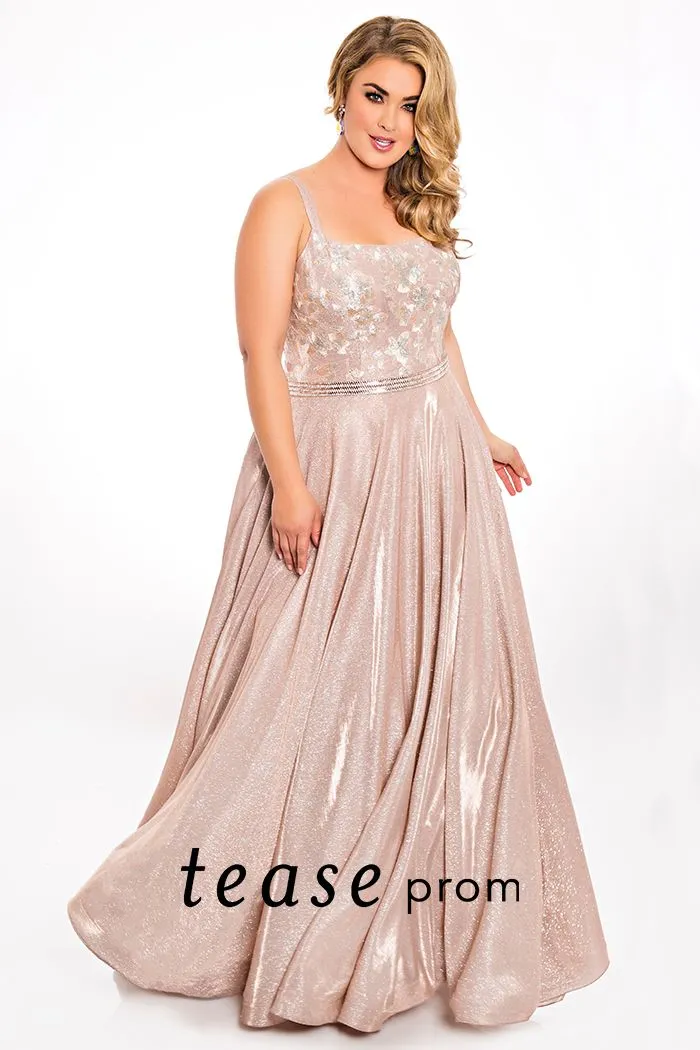 Tease Prom 2007 Size 16 straight embroidered neckline a line prom dress evening gown