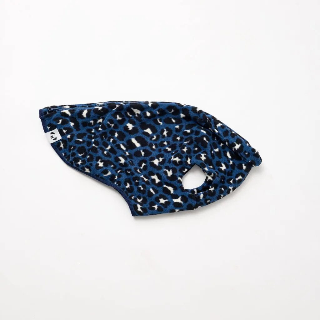 The Floofy Fleece Dog Coat | Blue Animal Print