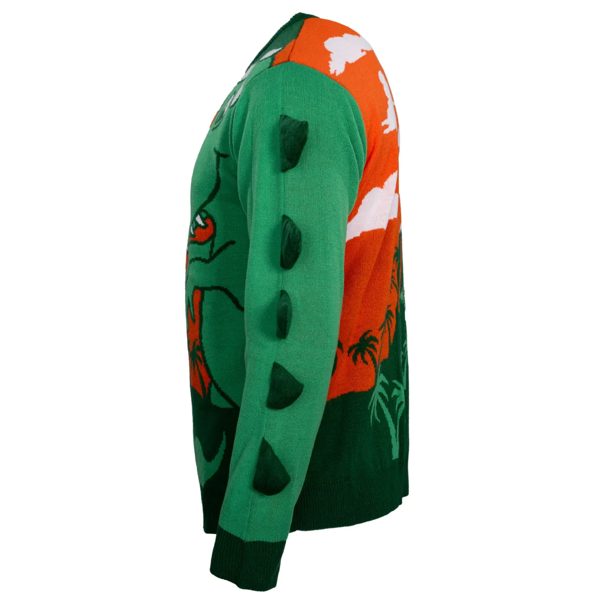 Ugly Christmas Sweater JulesRoche 3D LED T-Rex Design