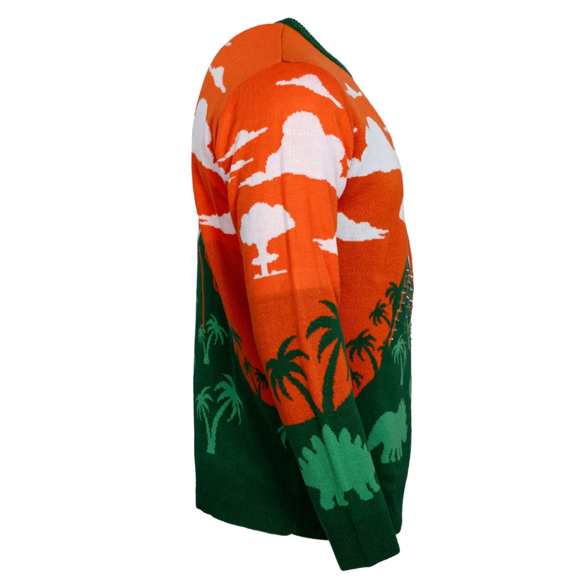 Ugly Christmas Sweater JulesRoche 3D LED T-Rex Design