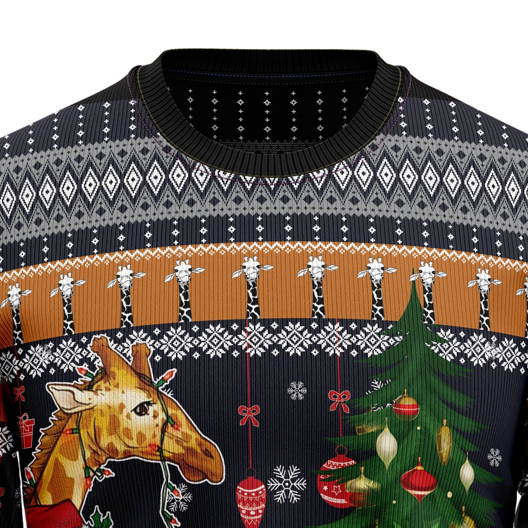 Ugly Sweater JulesRoche All-Over-Print Wool Blend Christmas Pullover