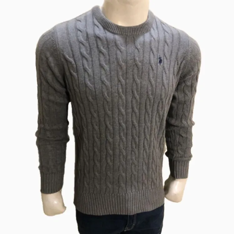 Uspa Cable Knit Sweater Grey