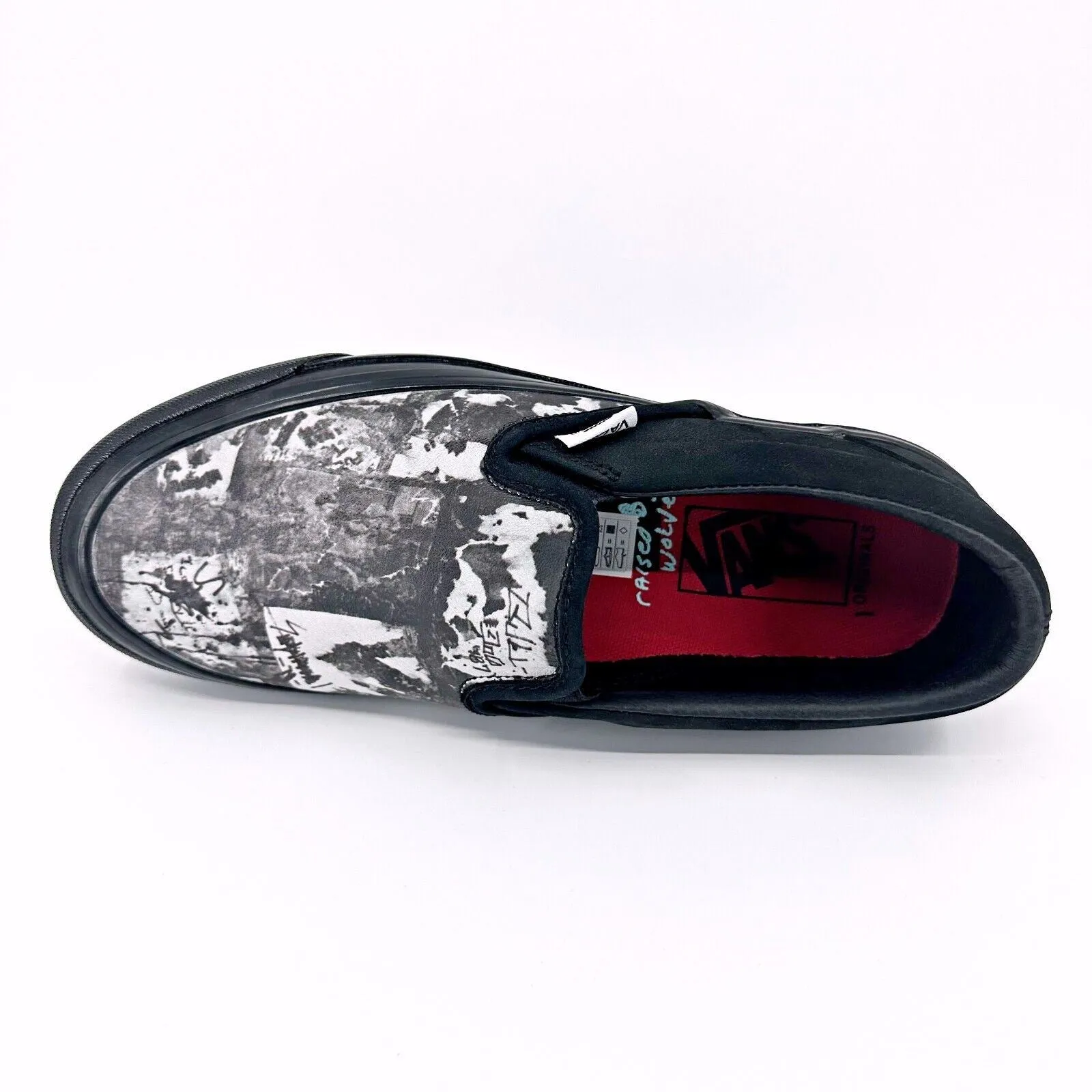 Vans Vault OG Classic Slip On (Jim Goldberg) Black Wall Mens Sneakers