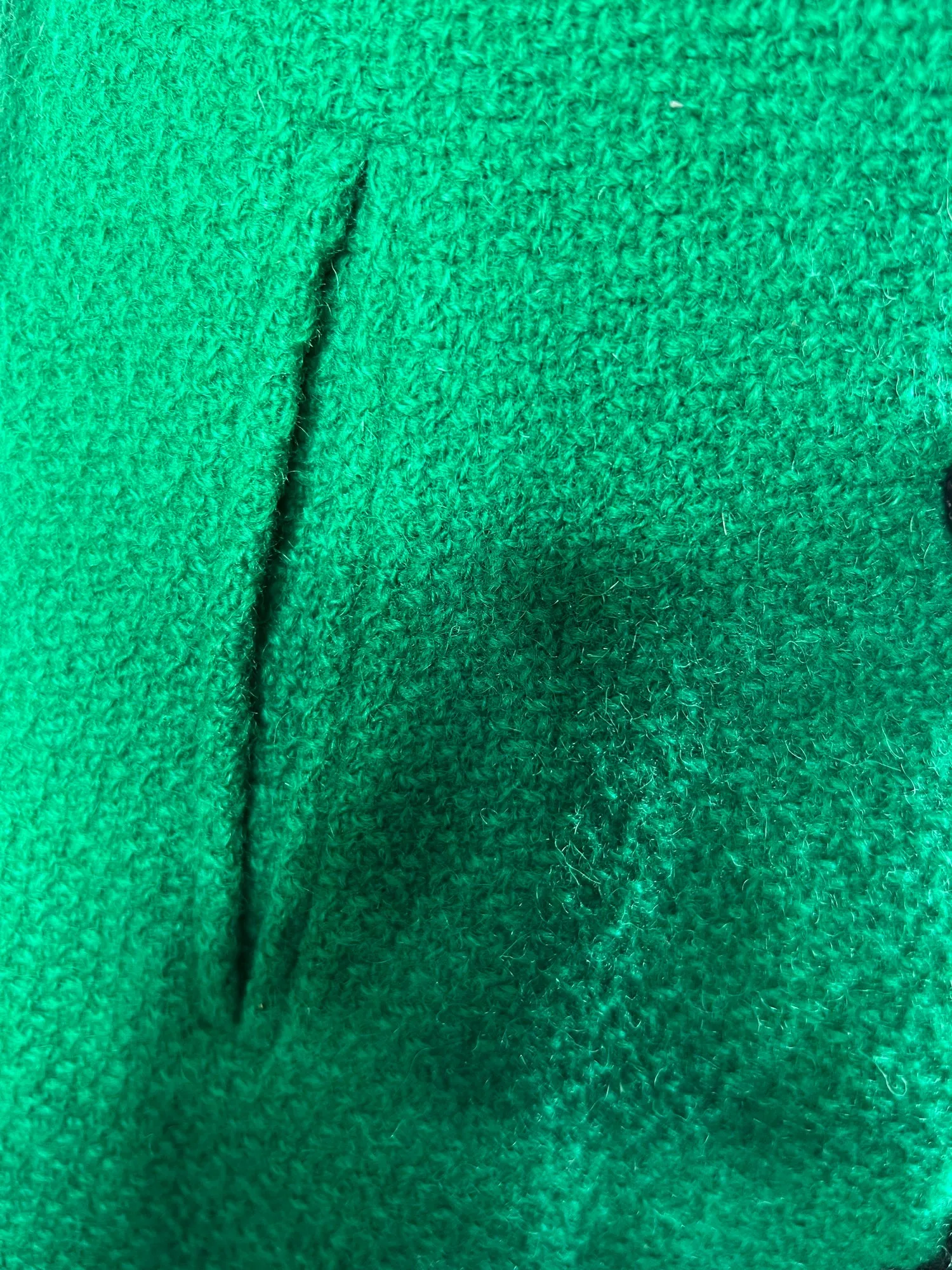 Vintage 1960s Hooded Faux Fur Trim Toggle Princess Coat in Green by Birds of Britain - Size UK 10