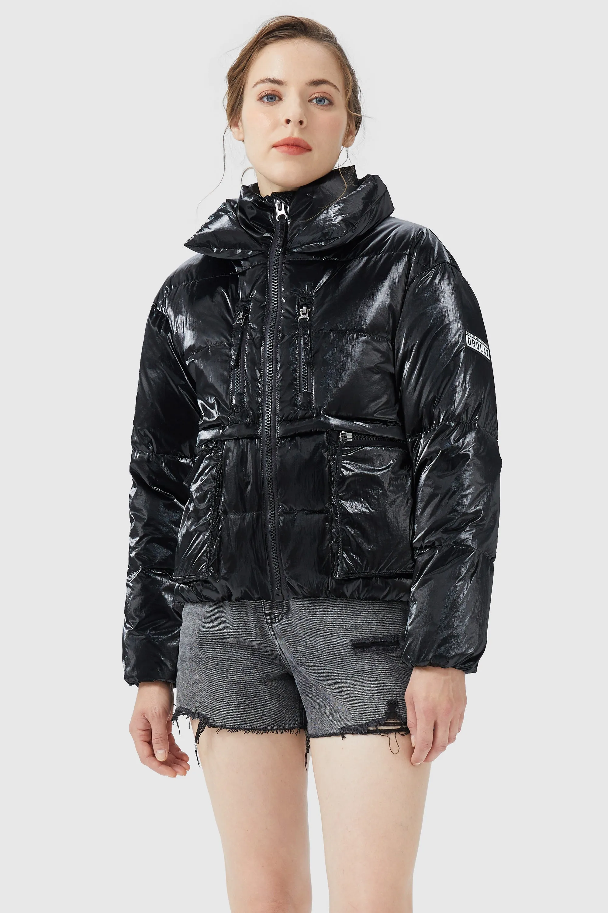 Water-Resistant Stand Collar Puffer Down Coat