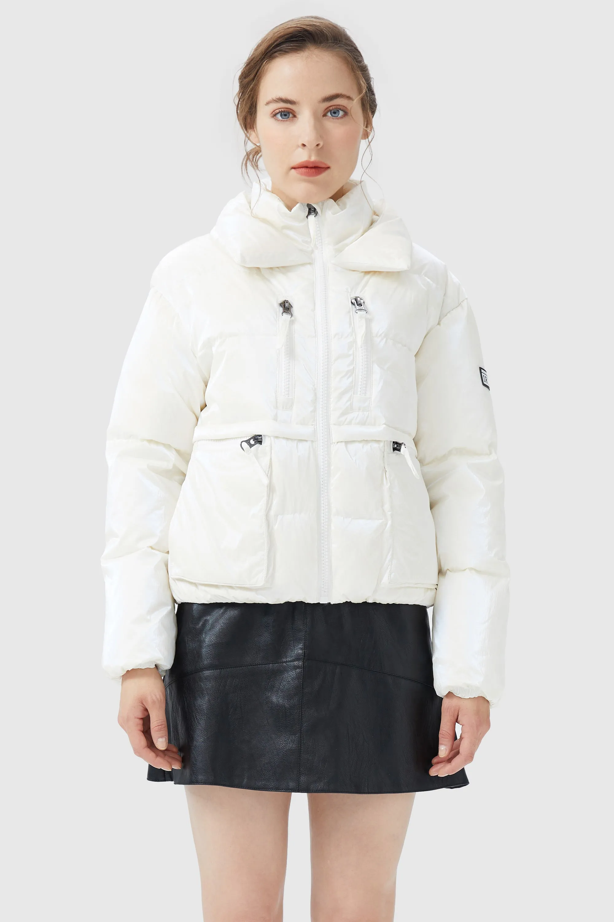 Water-Resistant Stand Collar Puffer Down Coat