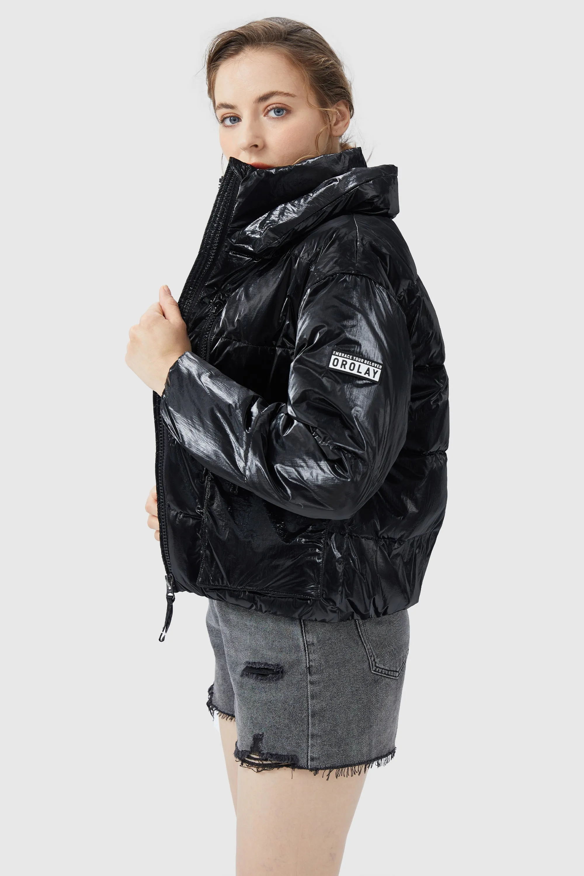 Water-Resistant Stand Collar Puffer Down Coat