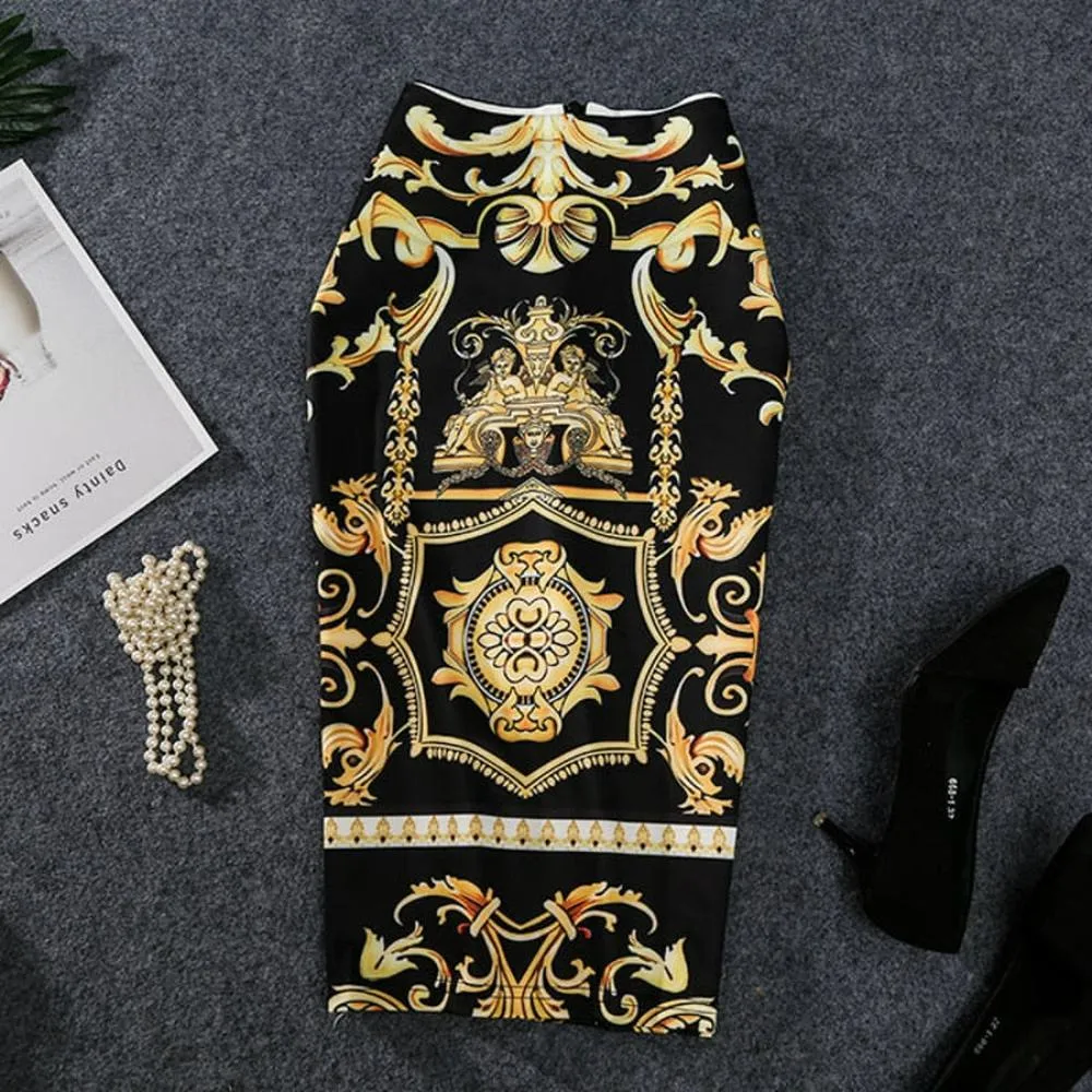 Women Midi Slip Hip Skirt