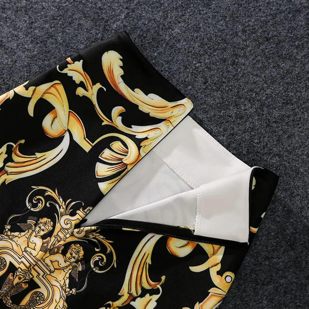 Women Midi Slip Hip Skirt