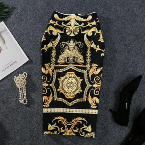 Women Midi Slip Hip Skirt