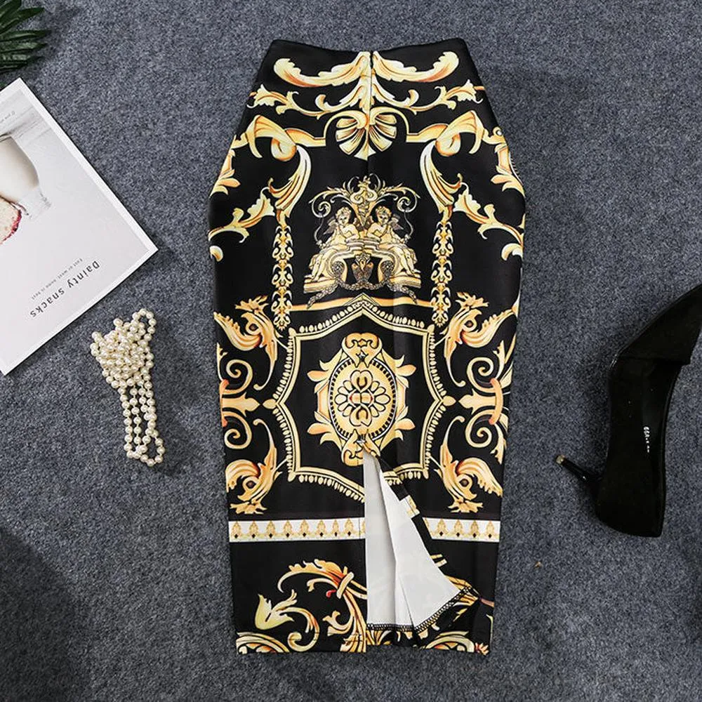 Women Midi Slip Hip Skirt
