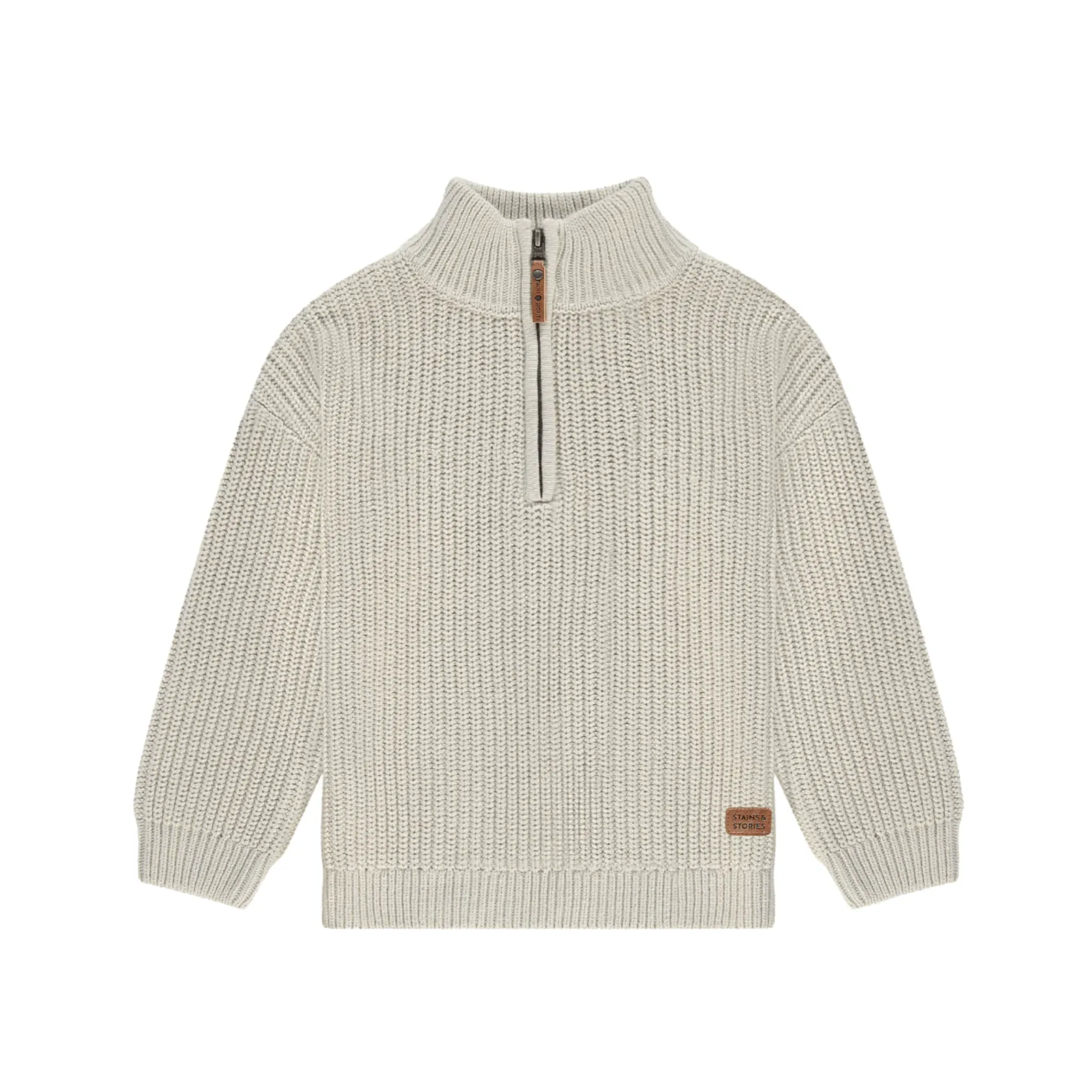 Zip Neck Pullover - Bone by Babyface